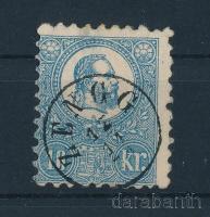 1871 Kőnyomat 10kr V. típus, 56A ívhely, "ZENGG" (Gudlin 100 p) (min. 45.000) (papírelvékonyodás / thin paper)