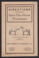 1912 Lóápolással kapcsolatos kézikönyv angolul / Directions to save the horse treatment, Binghamton 1912. 24p.