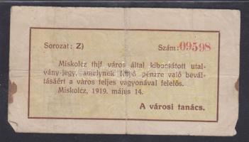 Miskolc város 1919. 2K T:III