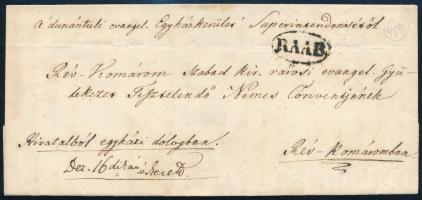 1877 Hivatalos levél / Official cover "RAAB" - Rév-Komárom
