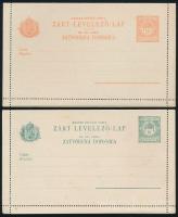 1900 6f + 10f díjjegyes zárt levelezőlap