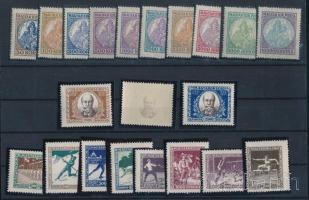 1921-1925 Koronás Madonna sor, Jókai Mór sor 1000K gépszínátnyomattal + Sport I. sor (31.000)