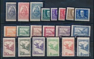 1926-1930 Keskeny Madonna + Kormányzói 10 éves évforduló + Repülő I. sor