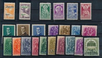 1930-1938 Szent Imre, Zeppelin, Szent István III. + Kormányzói arcképsor