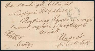 1882 Ex offo levél "SZERENCS / ZEMPL. M." - Ungvár