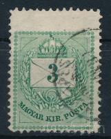 1874 3kr extra magasra fogazva