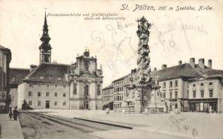 Sankt Pölten church and Trinity statue