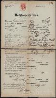 1868 Tudakozvány 5kr bélyeggel Kárpátaljára, ritka DOLHA bélyegzéssel