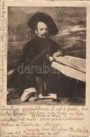 1905 Balló Ede festőművész saját kézzel írt és aláírt lapja Várdai Szilárdnak