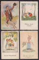 10 db régi Üdvözlőlap a 30-as, 40-es évekből / 10 Greeting cards