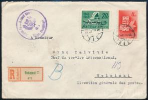 1948 Ajánlott levél Helsinkibe