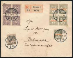 1919 Debrecen ajánlott helyi levél / registered local cover