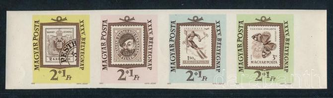 1962 Bélyegnap ívszéli vágott 4-es csík