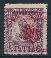 Temesvár 1919 Hadisegély portó 40f/15f fordított felülnyomással (ránc)