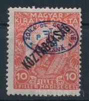 Debrecen I. 1919 Hadisegély/Köztársaság 10f Signed: Bodor