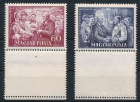 1952 Rákosi 60f és 2Ft alul üres mezővel