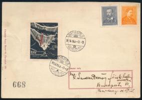 1934 Levelezőlap BNV levélzáróval / Postcard with label
