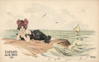 Enfants de la Mer IX litho s: Raphael Kirchner