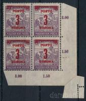 1921 Kisegítő portó 3K/15f négyestömb érdekes ívsarki elfogazással