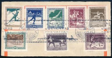 1925 Sport sor kivágáson M.A.C. JUBILÁRIS REGATTA alkalmi bélyegzéssel