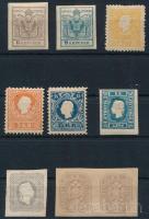 1850-1863 9 db újnyomat közte 1863 Hírlap vízjeles pár