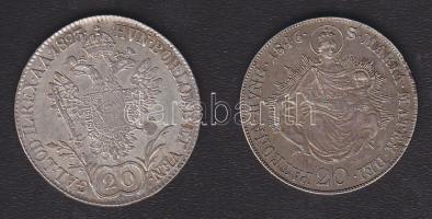1823A + 1846B 20Kr Ag T:3