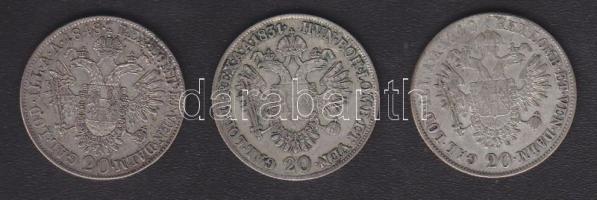 1831A + 1840A + 1848A 20Kr Ag T:3