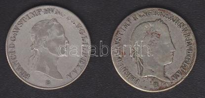 1835B + 1846B 20Kr Ag T:3