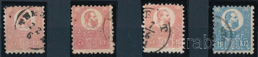 1871 Kőnyomat 3 x 5kr + 10kr (90.000)