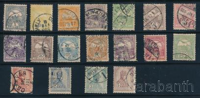 1900 Turul 18 értéke (3 db 6f hiányzik)
