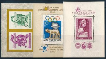 1958-1960 3 db blokk (18.500)