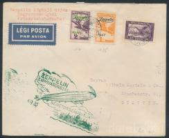 1931 Zeppelin sor légi levélen Magyarországról Friedrichshafen-be (45.000)
