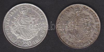 1848B + 1848KB 20Kr Ag T:3+/3