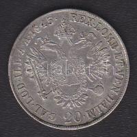 1845E 20Kr "V. Ferdinánd" Ag T:3
