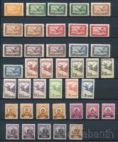 1927-1931 40 db Repülő és Kisegítő bélyegek A4-es berakólapon