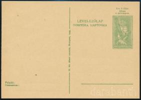 1943 Magyar-rutén kétnyelvű díjjegyes levelezőlap, használatlan / Bilingual PS-card, unused