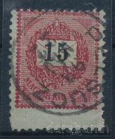 1889 15kr nagyon látványosan elfogazva