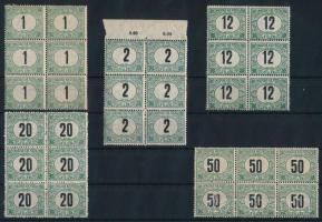 1914 Zöldportó 5 klf összefüggés (elvált fogak / aparted perfs)