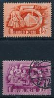 1950 Ötéves terv 12f és 30f alig látható, nagyon halvány vízjellel