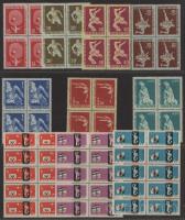 1958 Sport (III.) sor 4-es tömbökben + 1961 Szocialista országok postaügyi miniszterinek értekezlete (III.) sor 10-es tömbökben