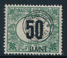 Kolozsvár 1919 Zöldportó 50f, Bodor vizsgálójellel