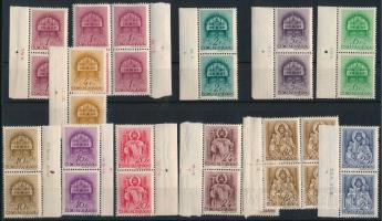 1939-1941 Templom 12 db ívszéli összefüggés, keletjelzésekkel (elvált fogak / aparted perfs.)