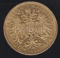 Ausztria 1894. 20K Au 6,8g T:2+