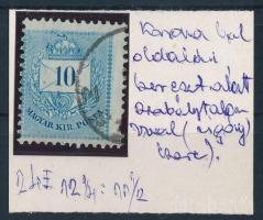 1881 Színesszámú 10kr vésetjavítással