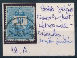 1874 Színesszámú 10kr enyhe lemezjavítás