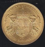 Ausztria 1896KB. 20K Au 6,8g T:2+