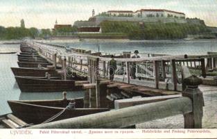 Újvidék pontoon bridge and the castle (fa)