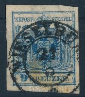 1850 9kr HP III óriási vízjel (sárga folt / yellowish spot)