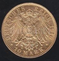 Németország 1910A 10M "II. Vilmos" Au 4g T:2+