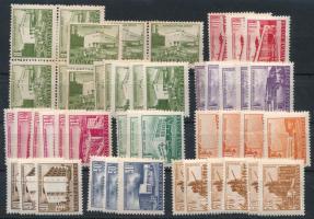 1953 Épületek (II.) 46 db bélyeg benne 3 sor, vegyes képmérettel, (ca. 30.000)
